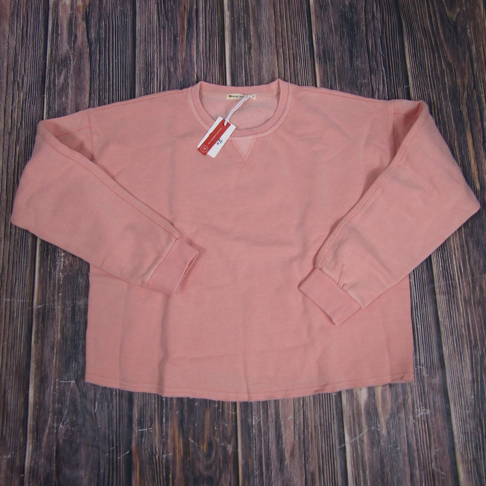 Marine Layer Rose Pink Crewneck Sweatshirt